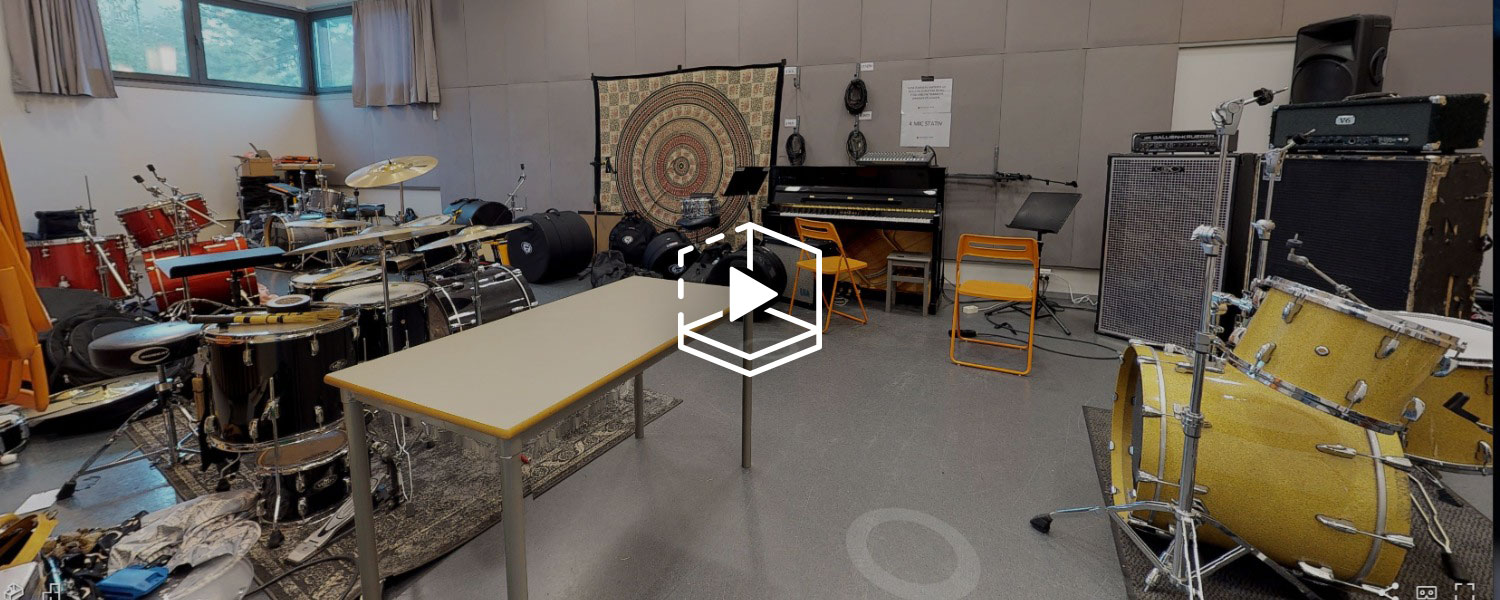 3D-visning Øvingsrom musikk i Grimstad