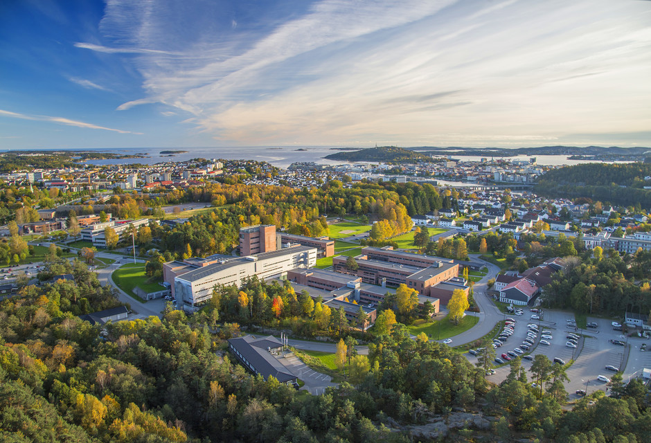 Aerial photo of Campus Kristiansand